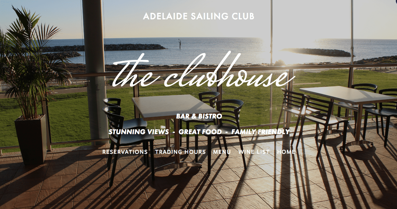 The views from the clubhouse at the Adelaide Sailing Club are some of the best in Adelaide.