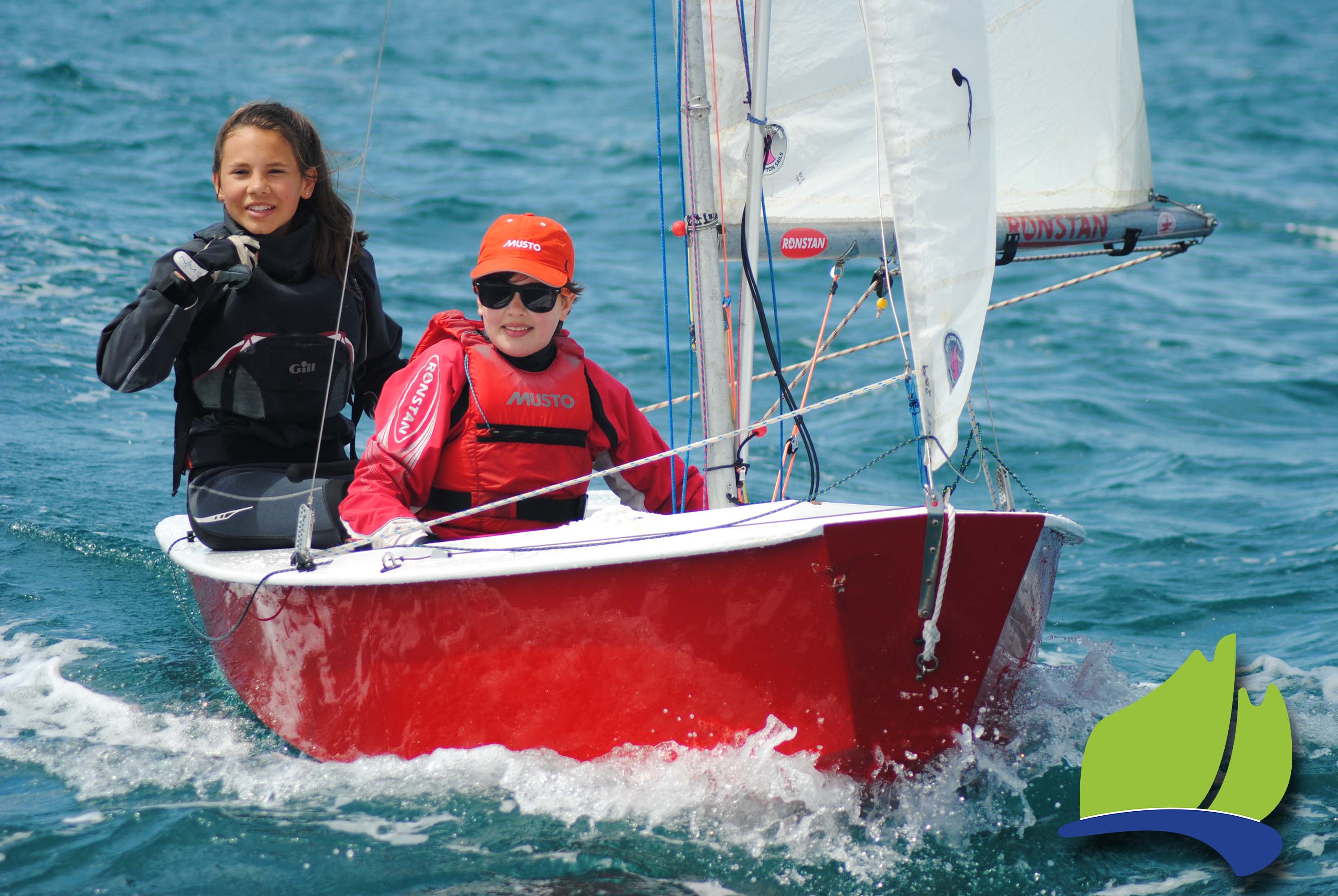 Ella Konings and Amy Short sailed their cadet, Wilson, in the Tri Series event in Port Lincoln.
