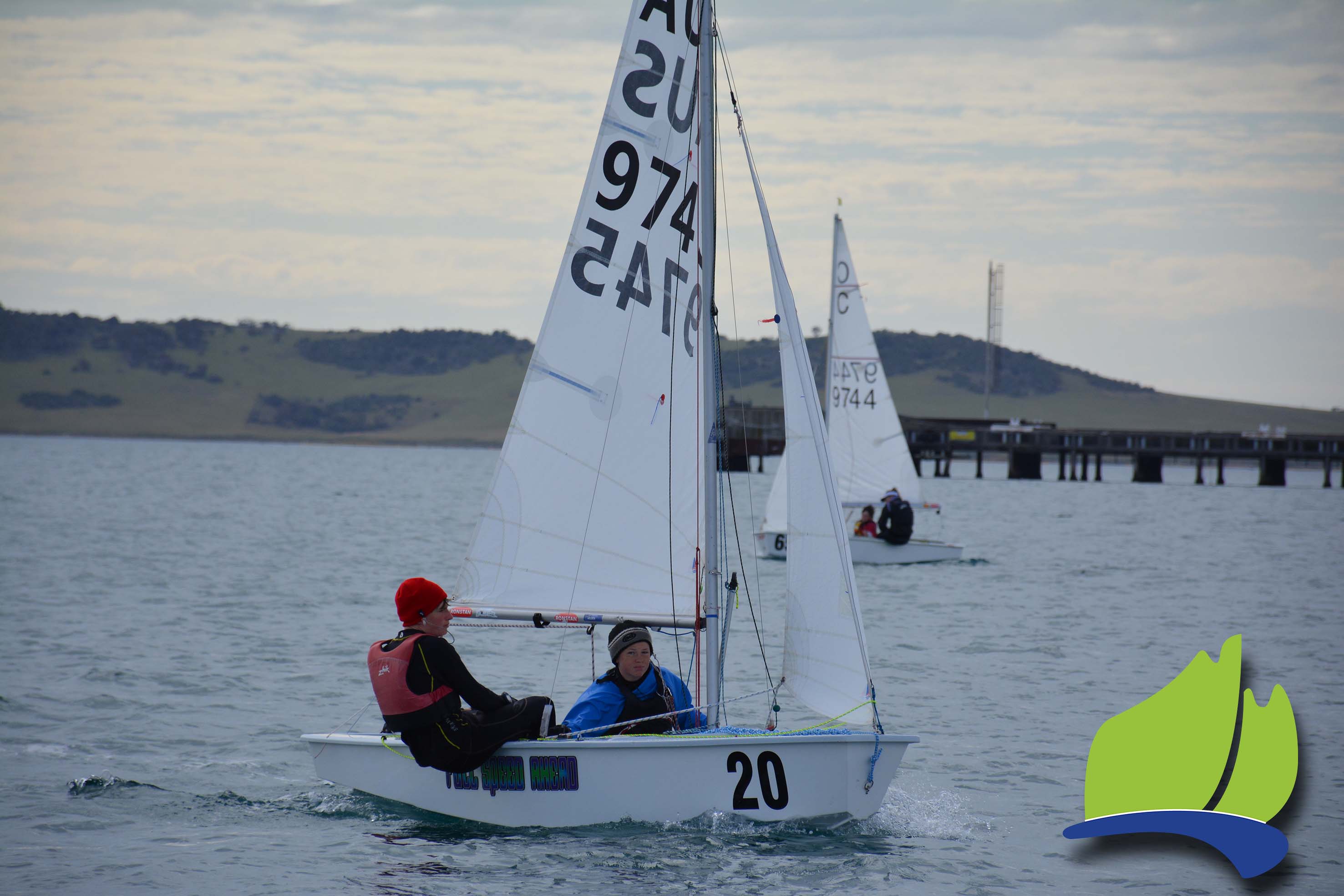 Sam Paynter and Gil Casanova in Full Speed Ahead (Port Lincoln) were the winners in the international cadet at the first leg of the Tri Series.