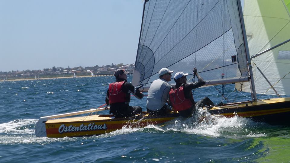 Ostentatious, skippered by Jon Newman, at the Victorian States last weekend.