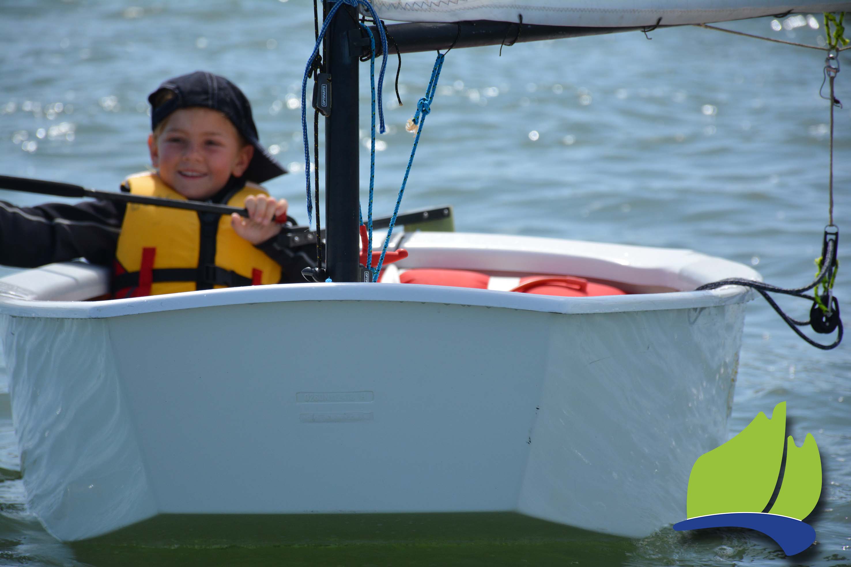 Darcy Higgins had a great time sailing in the Optimist Green Fleet.
