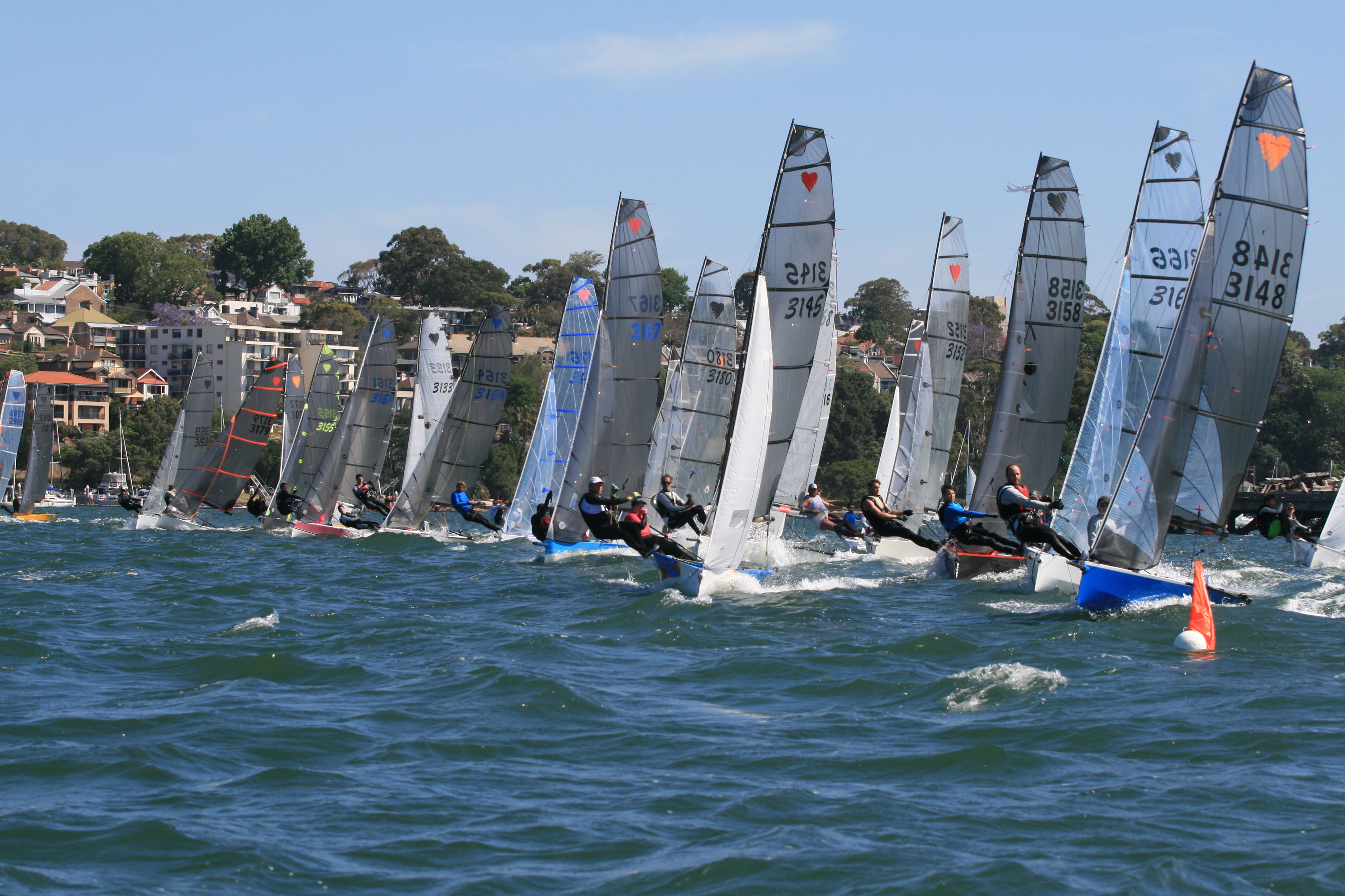A total of 33 Cherubs on the start line meant close racing throughout the fleet.