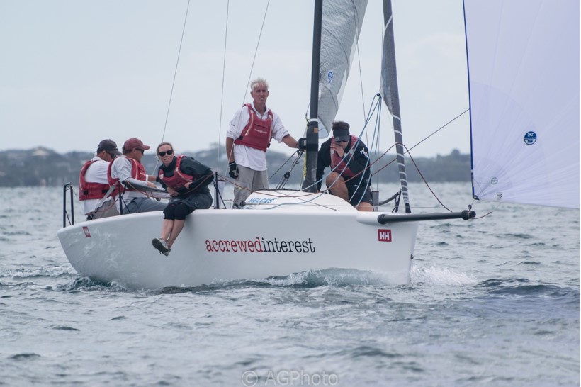 Accrewed Interest sits first overall after the first day of racing. Photo: Ally Graham