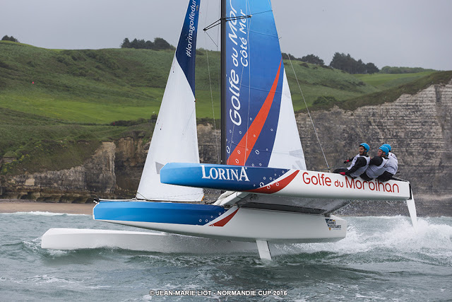 Diam 24 racing in the Normadie Cup last year. The same type of boat as Wilparina 3.