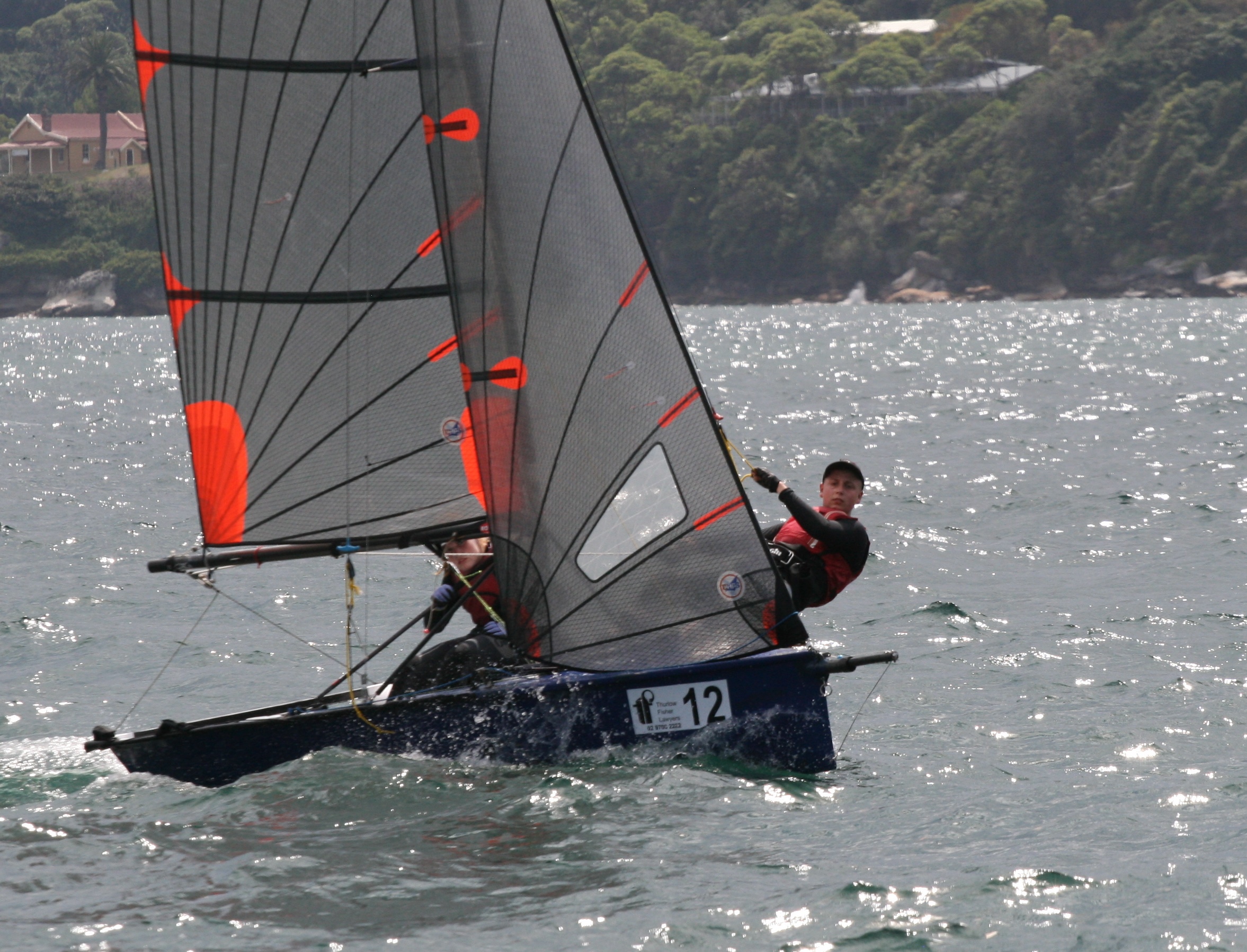 Kiera Vickery and Peter McLeod on their way to a good result in Sunday’s race.