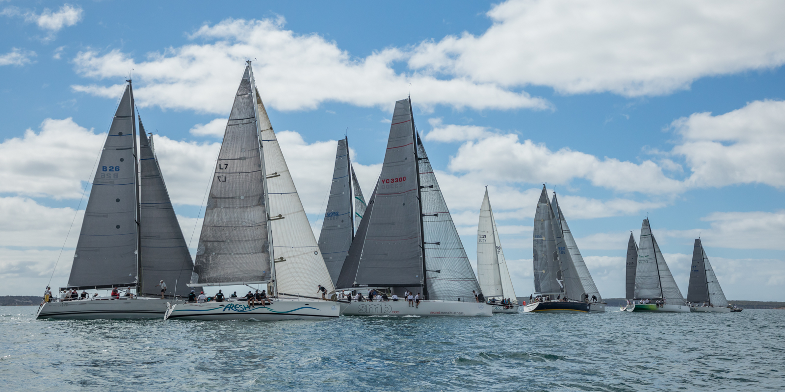 Division one racing at the Lincoln Week Regatta on Boston Bay, Port Lincoln. Photo: Take 2 Photography