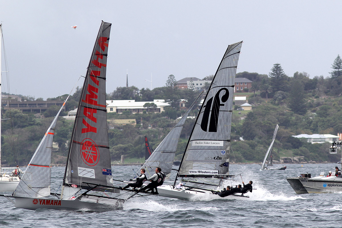 Yamaha and Thurlow Fisher Lawyers reaching on the run to the bottom mark