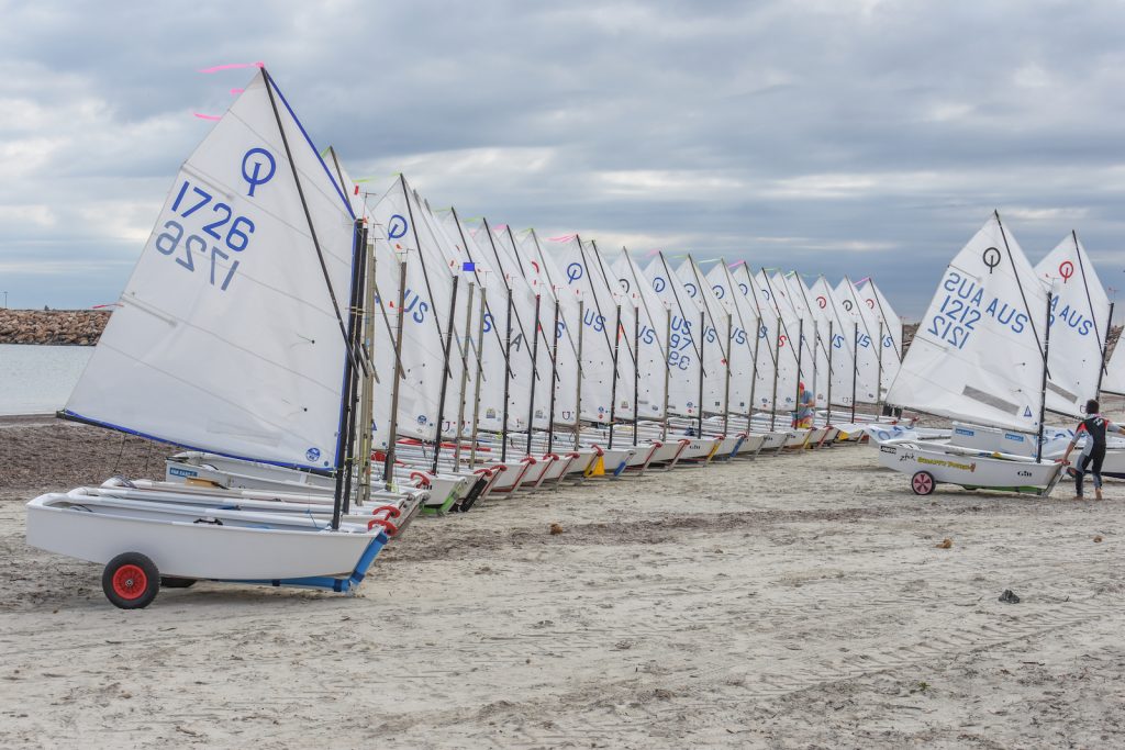 Boats lined up on the beach at last year's States.