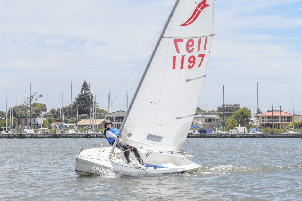 There were a great number of dinghies out sailing. Photo: Cass Schlimbach