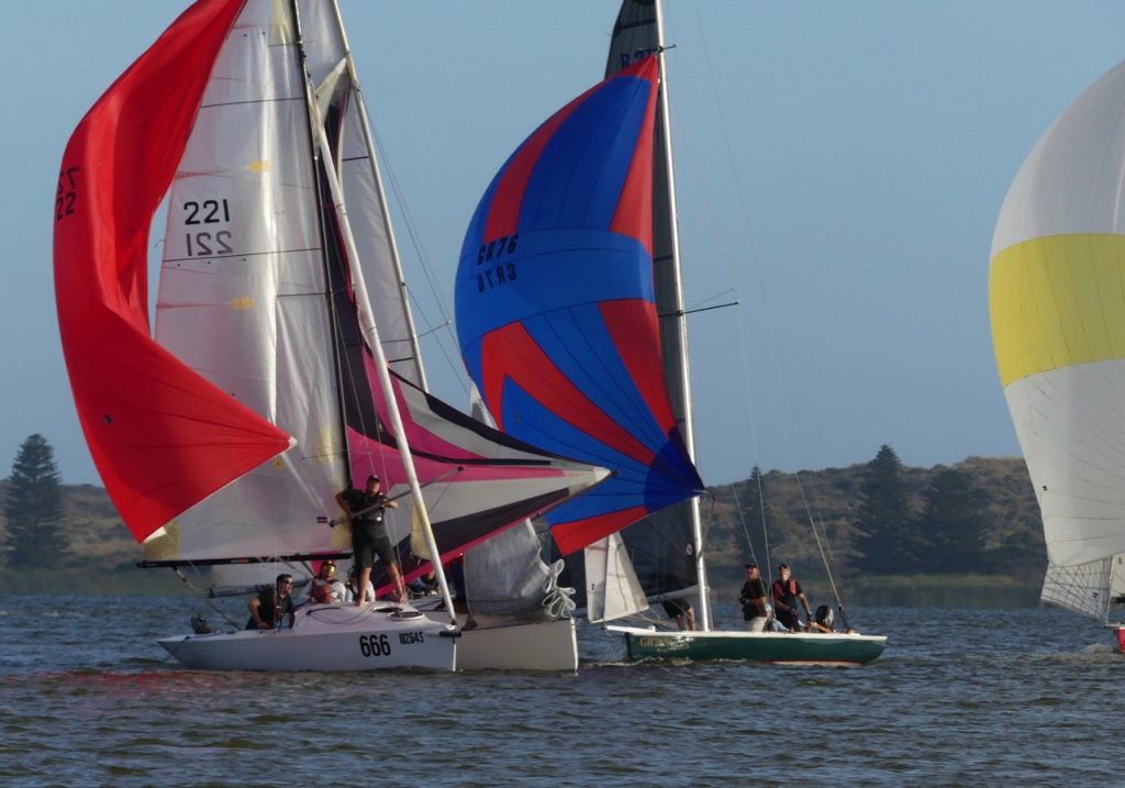 Spinnakers were in full colour at Goolwa tonight. Photos: Chris Caffin