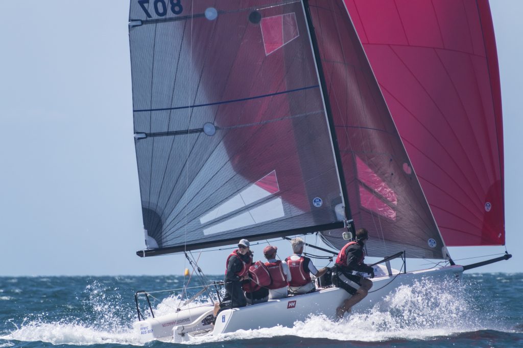 Andy Wharton and his team on Accrewed Interest were the winners of last year's Melges 24 Nationals. Photo: Ally Graham
