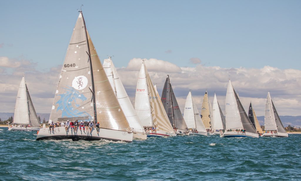 Some of the 38-boat fleet off the start line. Photos: Take 2 Photography